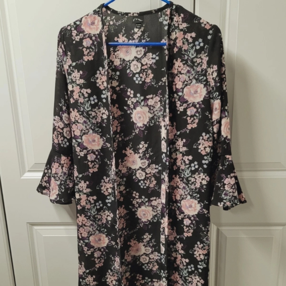 Art Class Kimono Size: XL Women's Floral